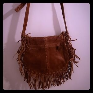 Handmade leather crossbody bag